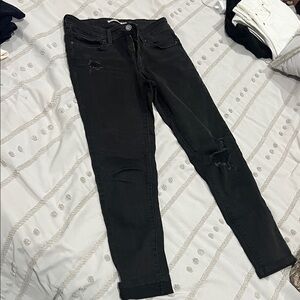 Levi's Distressed Black Skinny Jeans